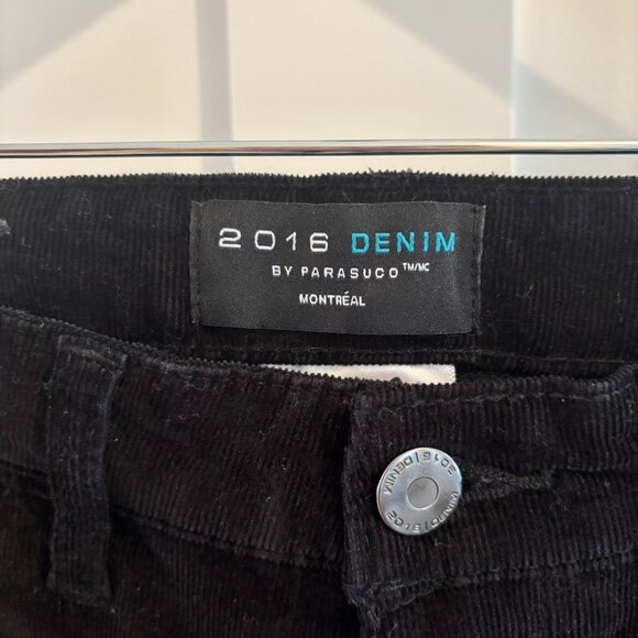 2016 Denim by Parasuco Black Curduroy Pants Size 6 - Picture 2 of 4